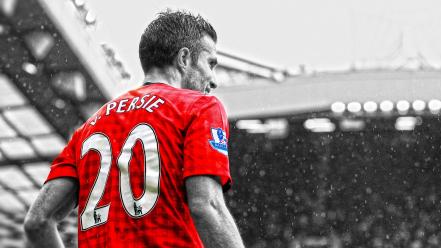 Manchester united fc robin van persie football player wallpaper