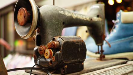 Old machines objects sewing machine wallpaper