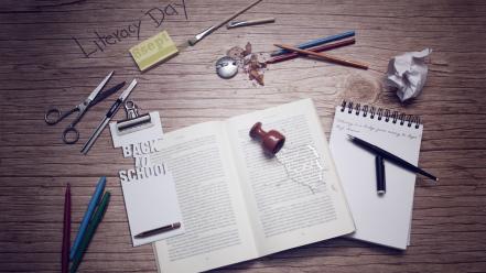 School books desks september plum to work wallpaper