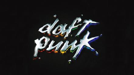 Black daft punk metal rainbows discovery electronic music wallpaper