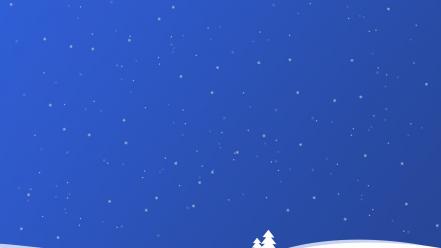 Blue snow wallpaper