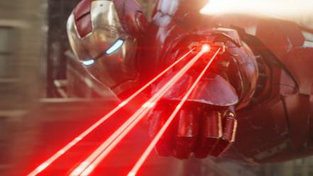 Iron man marvel the avengers (movie) lasers wallpaper