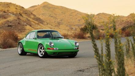 Porsche 911 green cars german wallpaper