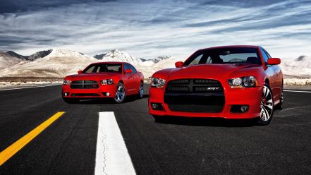 Red roads dodge charger wallpaper