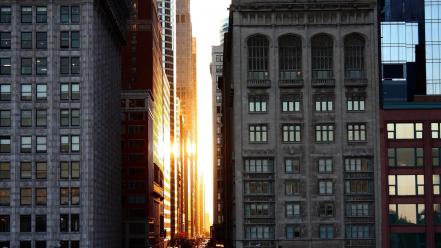 Sunset chicago architecture buildings downtown national geographic wallpaper