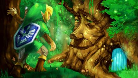 Trees forest link gameboy the legend of zelda wallpaper