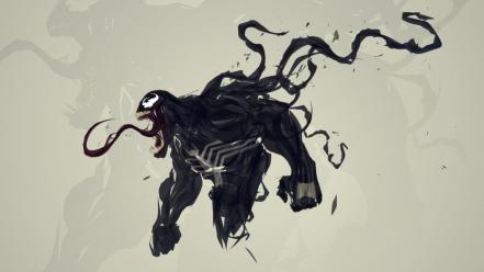 Venom spider-man digital art artwork marvel comics wallpaper