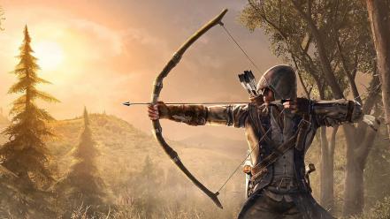 Video games bows assassins creed 3 archer wallpaper