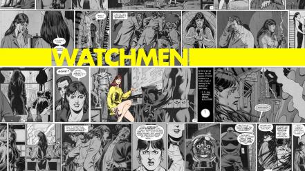 Watchmen comics silk spectre selective coloring girls wallpaper