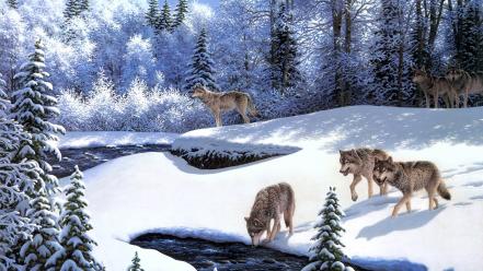 Wolves wallpaper