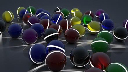 Abstract multicolor balls presents digital art 3d wallpaper