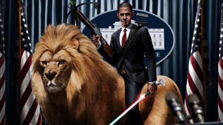 Barack obama lions wallpaper