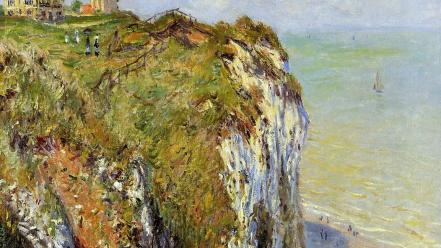 French traditional art claude monet impressionism sea wallpaper