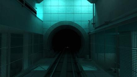 Mirrors edge tunnels wallpaper