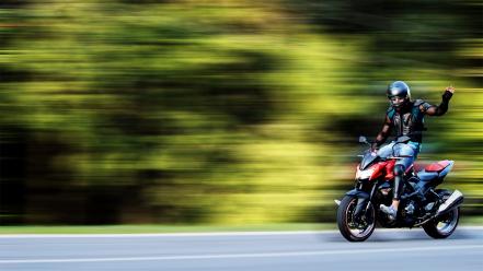 People roads motorbikes movement speed wallpaper