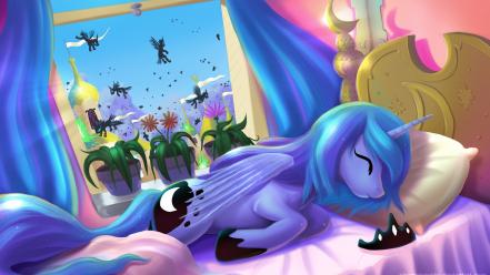 Princess luna pony: friendship is magic angel wallpaper