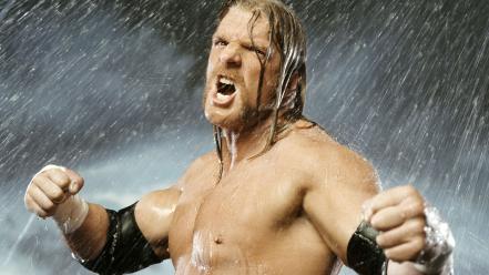 Rain angry triple h wallpaper