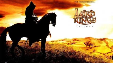 Silhouette the lord of rings horses nazgul ringwraith wallpaper