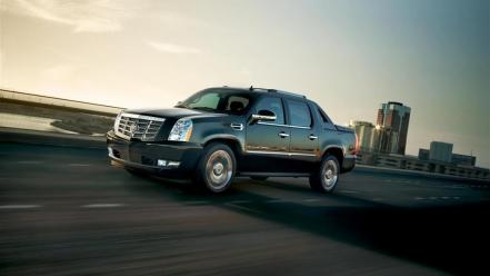 Suv pickup trucks black cadillac escalade ext wallpaper