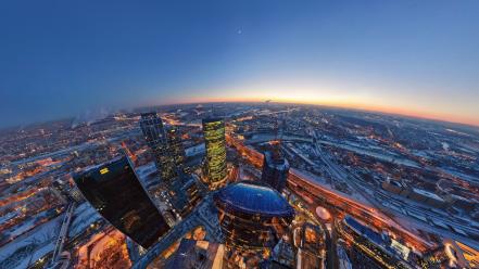 Cityscapes night lights buildings moscow wallpaper