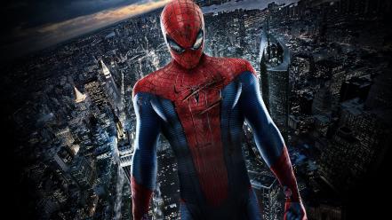 Cityscapes spider-man marvel comics the amazing wallpaper