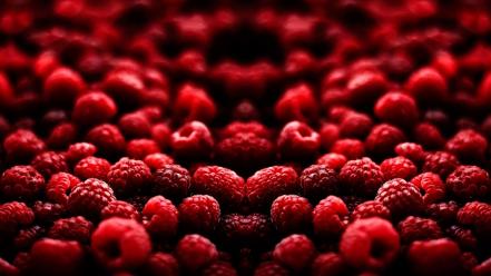 Close-up fruits raspberries wallpaper