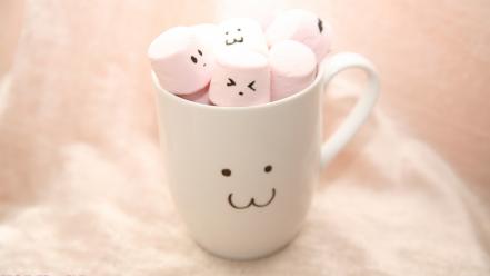 Cups marshmallow wallpaper