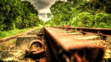 Hdr photography railroads wallpaper
