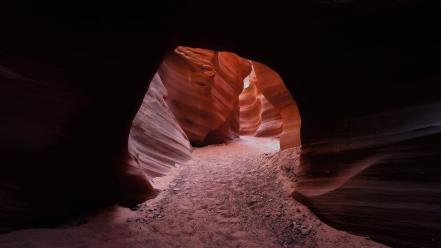 Landscapes nature sand cave canyon arch wallpaper