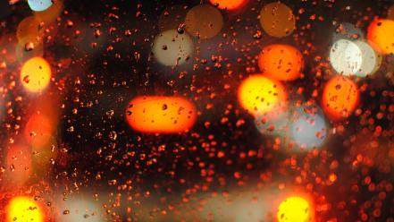 Lights rain bokeh smooth wallpaper