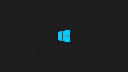 Minimalistic dark metro windows 8 clean logo wallpaper