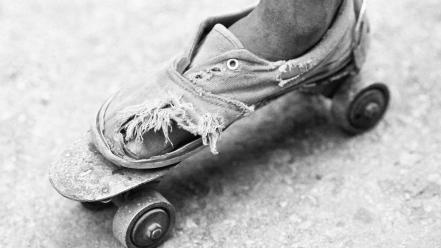 Shoes poor monochrome childhood wallpaper