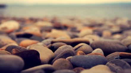 Stones pebbles depth of field wallpaper