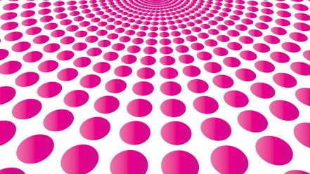 Abstract pink circles dots blast wallpaper