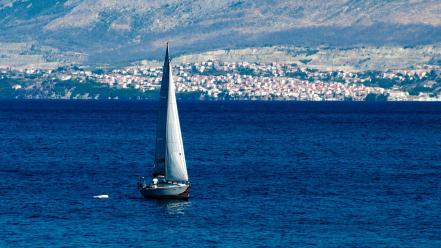 Boats croatia sailboats seascapes mediterranean sea dalmatia wallpaper