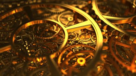 Clocks mechanical wallpaper