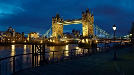 Clouds night england london bridges rivers wallpaper