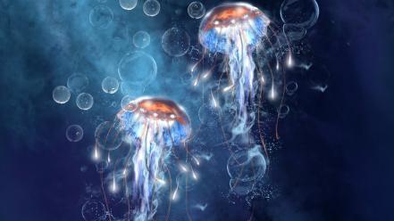Fantasy art jellyfish wallpaper