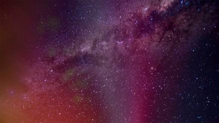 Nature multicolor stars skyscapes aurora australis wallpaper