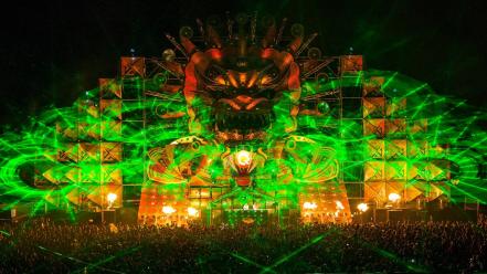 Festival hardstyle q-dance mystery land 2012 lasers wallpaper