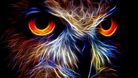 Fractalius owls wallpaper