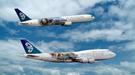 Lord of rings airliners boeing 747-400 767 wallpaper
