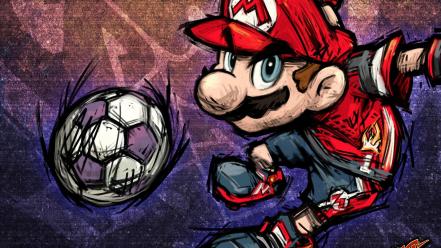 Mario video football game strikers charged wallpaper