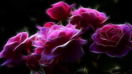 Nature fractalius roses wallpaper