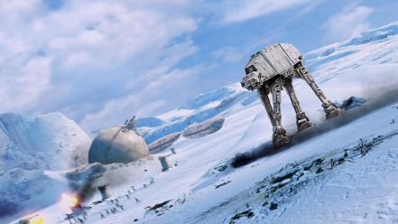 Star wars hoth at-at the empire strikes back wallpaper