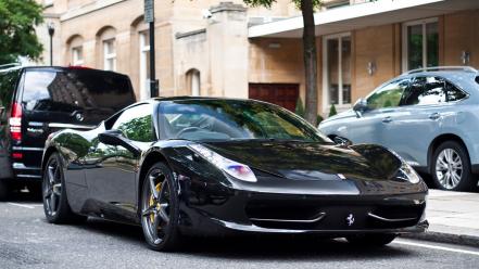 Urban ferrari 458 italia black cars wallpaper