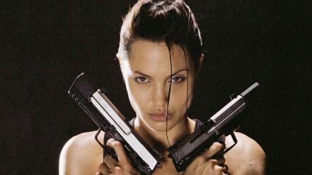 Angelina Jolie Guns wallpaper