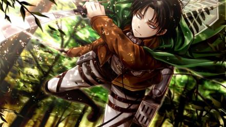 Boys swords black shingeki no kyojin rivaille wallpaper