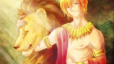 Gilgamesh anime boys lions fate/zero fate series wallpaper