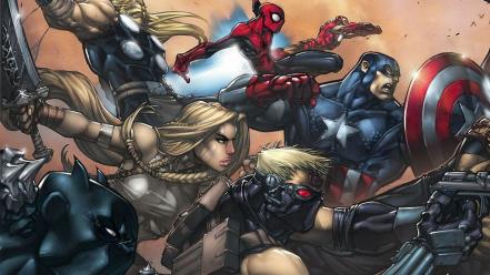 Marvel hawkeye ultimates walkira ultimate spider-man superhero wallpaper